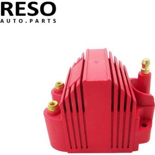 RESO-- Universal Ignition Coil Blaster Ss 12V High Output -40,000V External Male E-Core Square Epoxy
