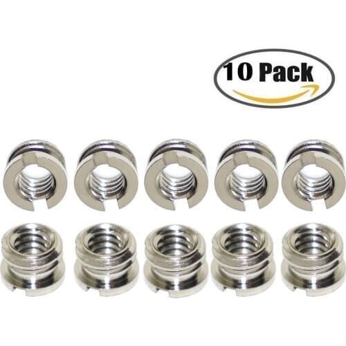 1/4"-20 to 3/8"-16 Screw Thread Adapter Reducer Bushing Adapter Camera Convert Screw Adapter (10 packs)