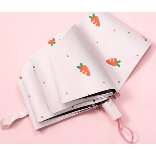 Anti ultraviolet pink umbrella, small and lovely sunshade