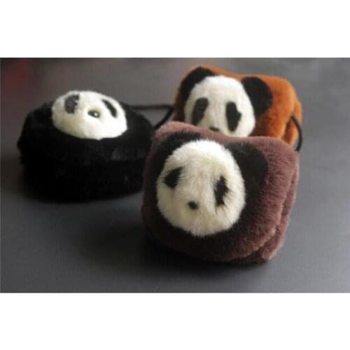 Cute Anaimal Plush Panda Coin Purse Mini Cartoon Panda Crossbody Lovely Shoulder Messenger Bag