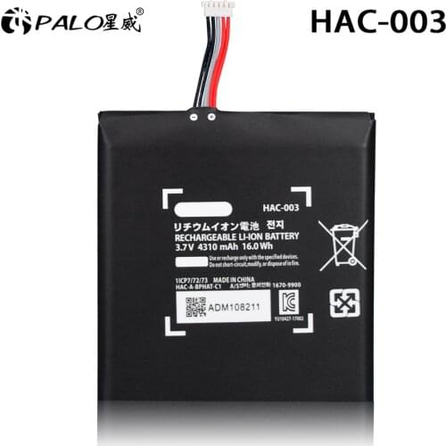 PALO 1PCS HAC-003 HAC 003 Battery Replacement 3.7V 4310mAh Rechargeable Li ion Battery For Nitendo Nintend Switch Console