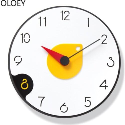 Modern Creative Large Wall Clock Wood Clocks Wall Living Room Bedroom Home Decor Nordic White Silent Wall Watch Kitchen Clock