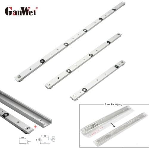 GanWei T-tracks Slot Woodworking Table Inclined Track Chute Rail Aluminum Alloy Slider Bench Saw Workbench Accessories