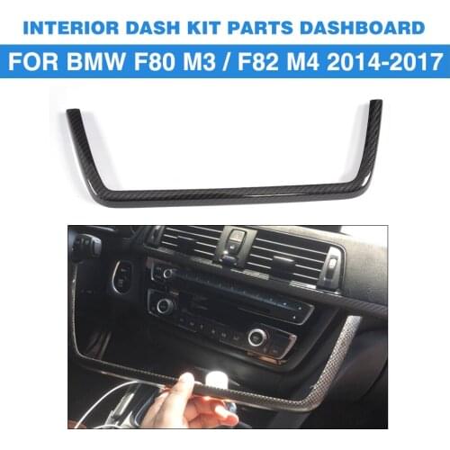 Carbon Fiber Interior Dashboard Sound Kit Parts Decorative for BMW F80 M3 Sedan F82 F83 M4 Coupe 2014 - 2018 Left Hand Driving