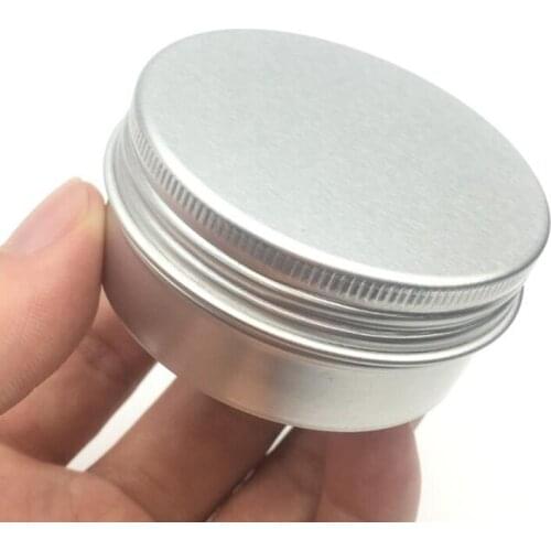 100PCS Aluminum Tin Jars 5g 10g 15g 20g 30g 50g 60g Metal Empty Cosmetic Face Care Eye Cream Lip Balm Gloss Packaging
