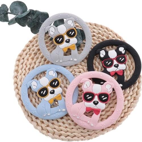 20pcs Bulldog Silicone Teether Silicone Baby Pacifiers For Babies Baby Teether For Newborn Baby Toys Dummy Holders BPA Free