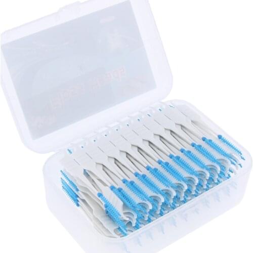 200pcs Inter Brush Tooth Pick Flosser Toothpick Stick Tool Set