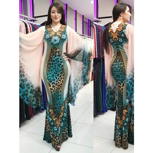 Length 150cm African Dresses for Women Dashiki Print African Clothes Bazin Sexy Slim Robe Boubou Africain Ankara Africa Dress