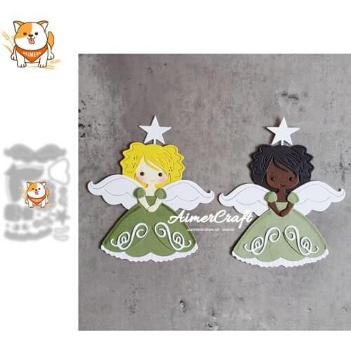 Angel Girl Metal Cutting Dies Mold Knife Scrapbooking Stencil DIY Embossing Craft Die Cuts Card Making New Dies For 2021