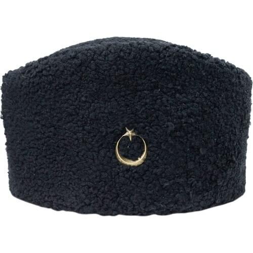 Ataturk Kuva-I Milliye The hat On His head-Moon Star, Astragan pattern genuine lambskin the