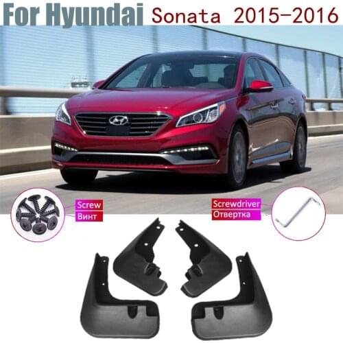 Fender Mud Guard Flap Splash Flaps Mudguards Accessories Front Rear Car Mudflap For Hyundai Sonata ECO SE i45 LF 2015~2016
