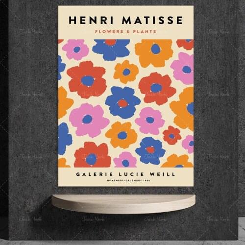 Matisse Flower Poster, Flower Market, Minimal Wall Art, Henri Matisse Print, Matisse Plants, Tokyo Flower, Printable Poster