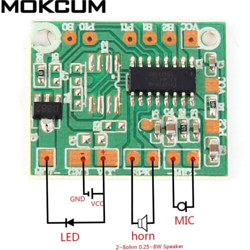 DIY Voice Record Intelligent Playback Module Sound IC Board Voice Change Module For Toy Gift Accessaries DC 3V-5V
