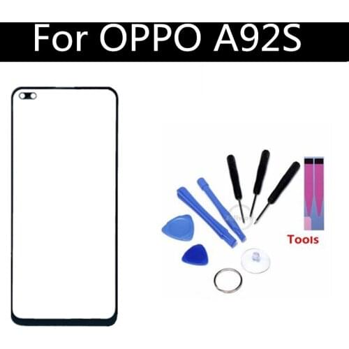 For OPPO A92S Touch Screen Front Glass Touchpad Replacement Outer Panel Lens Cover Repair Part