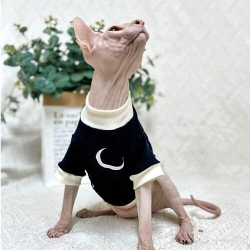 Fashion Sphynx Cat Clothing Spring Summer cats wearing Clothes for Cat Hariless Cat outfits