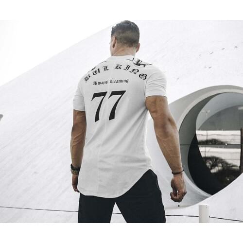 New Mens Summer Bodybuilding cotton Short sleeve t shirt Gyms Fitness shirts male casual workout black tee tops clothing