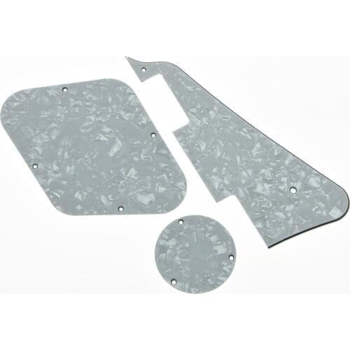 KAISH White Pearl LP Pickguard & Back Plate Switch Cavity Covers for LP