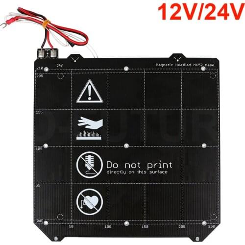 Clone Prusa i3 MK3 3D Printer MK3 Y carriage Magnetic Heated Bed MK52 24v Wiring Thermistor With Magnet For Prusa i3 MK3 MK3S
