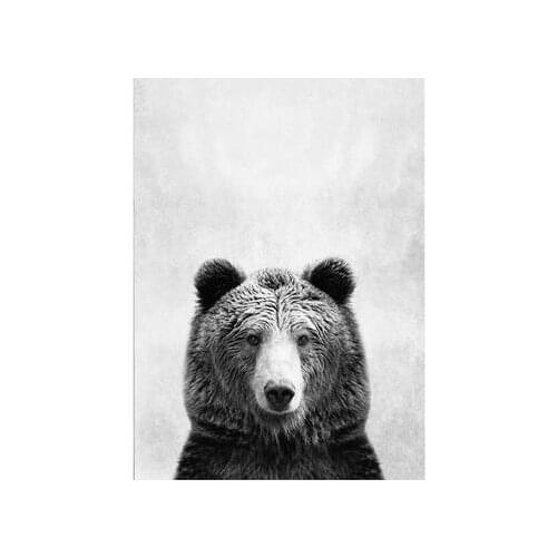 Lot style Choose Black and White Animal Bear Art print Silk poster Home Wall Decor