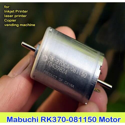 Mabuchi RK370-081150 Motor DC 12V-24V 3450RPM Dual Shaft Carbon Brush Low Speed for Inkjet Laser Printer Copier Vending Machine