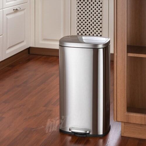 Garbage cans Stainless Steel High-capacity Pressing Type Trash can 20/30/40 Litre Waterproof Anti-shock High quality Trash bin