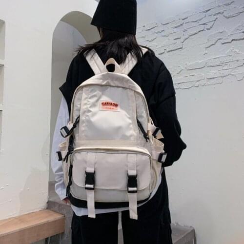 New Oxford Waterproof Backpack Fashion Woman Bagpack Solid Color Lady Bag Simple School Bags For Girl 2021 Large Capacity Zaino