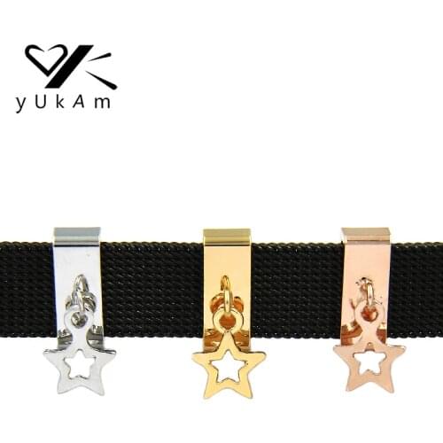 YUKAM Jewelry Keys Hang On To Star of the Night Pendant Slide Charms Dangle for Leather Mesh Keeper Bracelets Accessories Making
