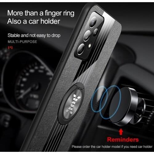 Frame Magnetic Ring Holder Back Cover For Samsung A52 A51 A71 A12 A32 A42 A50 A70 S21 S20 FE Note20 Ultra S10 Plus Silicone Case