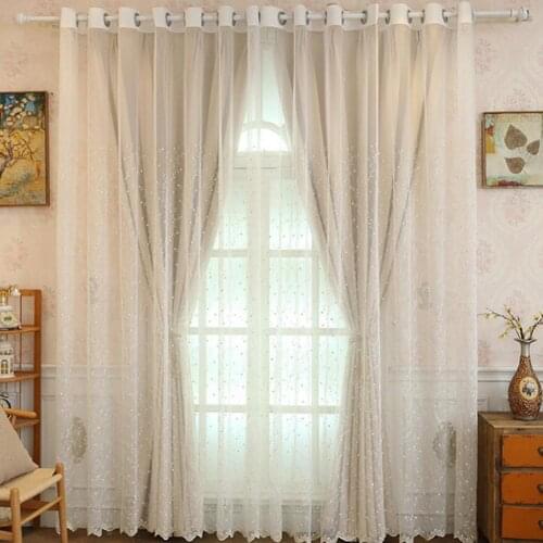 Modern Curtain Window Tulle Stylish Unique Pattern Polyester Blackout Sheer Window Tulle for Living Room 100*200cm/100*270cm
