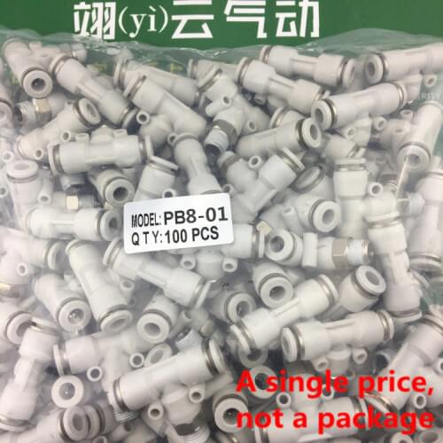 PB8-01 PB8-02 PB8-03 PB8-04 Pneumatic T type Three link connector Goods in stock