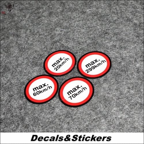 NO.L028 Speed Max Caution 3M Reflective Modified Stickers Helmet Sticker MOTO GP Waterproof Decals Racing Motorcycle