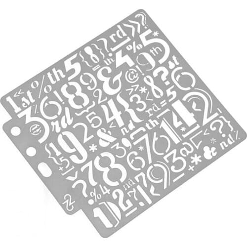 Number Stencils Template Painting Scrapbooking Embossing Stamping Album Crafts 62KD