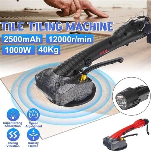 Electric Tile Vibrator 1000W 2500mAh Handheld Tile Automatic Leveling Machine Tiling Machine Brick Wall Tile Tool For 800x800mm