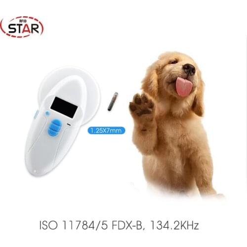 1.25*7mm 90pcs Animal Glass Tag/rfid Transponder FDX-B 134.2KHz microchip For pets dog / cat / pets / fish/horse/Snake