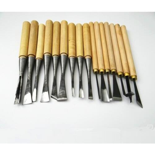 16pcs Wood carving tools hand carving knife carving chisel grinding polishing and blank making set