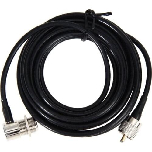 16ft RG58 PL259 UHF to SO239 Connectors for Car Radio Mobile Antenna Mount Cable