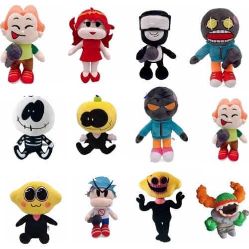 2pcs/set Anime Friday Night Funkin Plush Toy Cute Spooky Month Skid Pump Boyfriend Whitty Stuffed Dolls Children Toys Gift