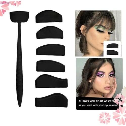 6 in 1 Eyeshadow Stencil Crease Line Kit Lazy Eyeshadows Fixer Portable Stamp Eye Shadow in Seconds Faultless Look Makeup