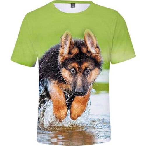Brand Dog lovers german shepherd Kids t shirt Harajuku High Quality Children T Shirt Men/Boys Comfortable Soft childrent