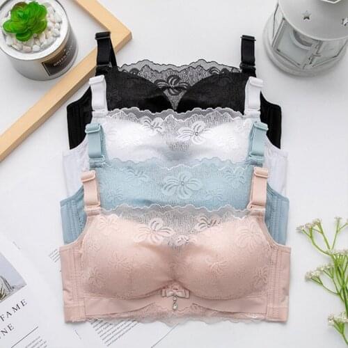 Girls Without Steel Ring Bra Summer New Soft Underwear Small Chest Gathered Tube Top Sweet Lace Comfortable Wrapped Chest