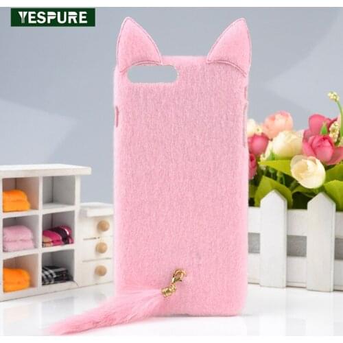 YESPURE 4.7inch Fancy Fur Animal Cell Phone Case Covers for Iphone 6 6s PC Handphone Accessory Women Anti Shock