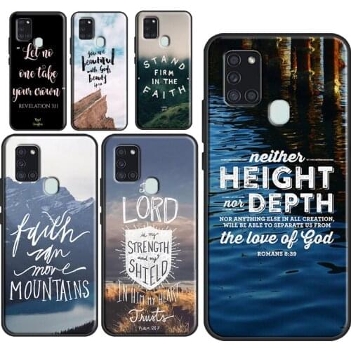 Bible Verse Jesus Christ Christian Case For Samsung A32 A12 A52 A72 A21S A20e A11 A31 A51 A71 A02 A20 S A30 A40 A50 A70 Coque