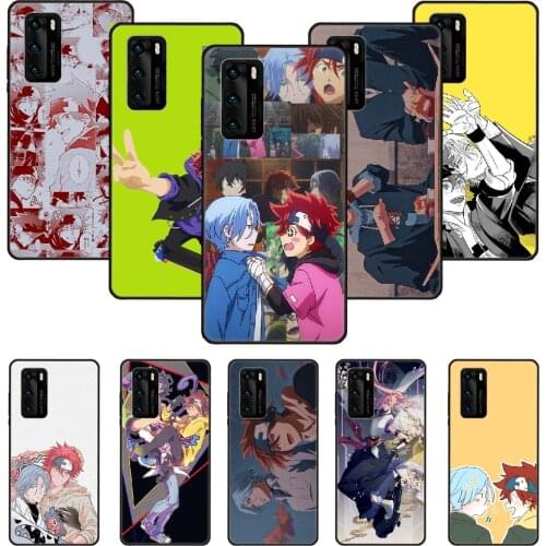 Phone Case For Huawei P20 P30 P40 P Smart Z + P10 Mate 30 10 20 Lite Pro Black Cover Prime Tpu Etui 3D sk8 the infinity anime