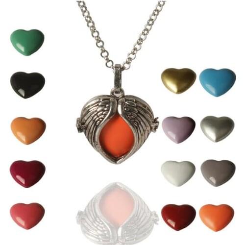 Angel wings protected baby antenatal training pregnancy angel srufer heart belly ball neckace