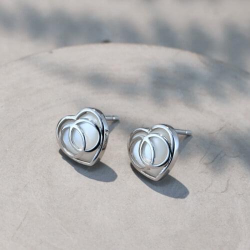 European American Small Fragrance Letter Star Double-sided Inlaid Square Diamond Silver Needle Long Ear Line Female