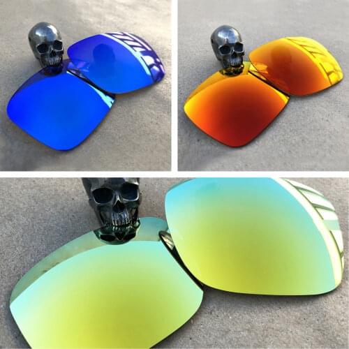 Firtox True Polarized Enhanced Replacement Lenses for-Oakley Holbrook OO9102 Sunglass (Lens Only) - Blue+Red+Gold