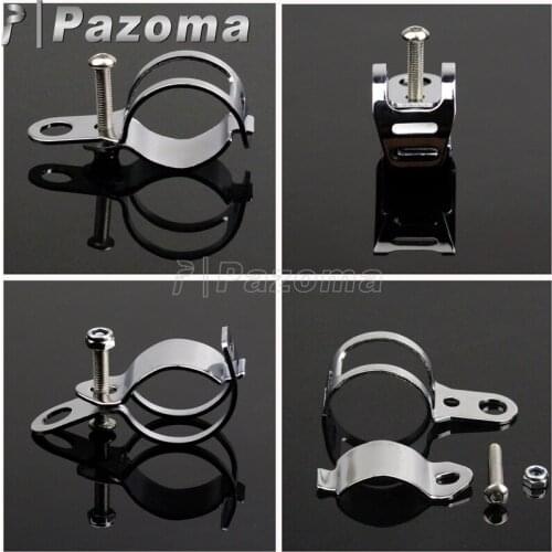 Motorcycle Chrome Supermoto Turn Signal Light Mount Brackets 27mm-31mm Fork For Harley Yamaha Honda Dual Sport Bikes