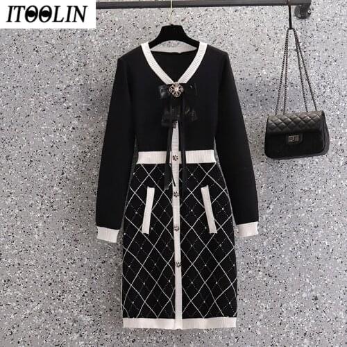 Модные трикотажные платья ITOOLIN China At AliExpress