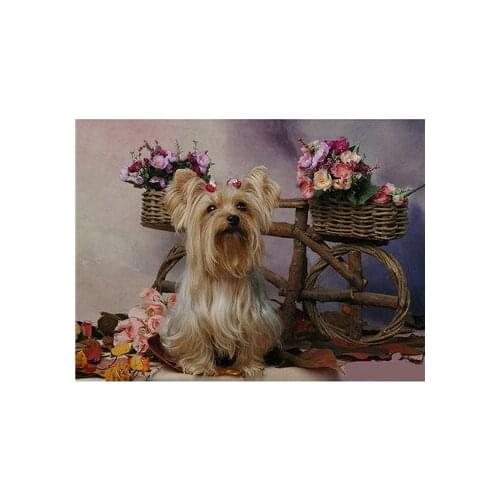 YIKEE diamond painting dog Diamond Embroidery Full Square embroidery diamond full animal y875