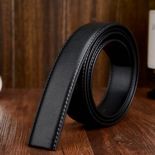 Mens Genuine Leather Belt Strap Gentleman Dress Suit Waist Strap Without Buckle Belt Strap PD-0011